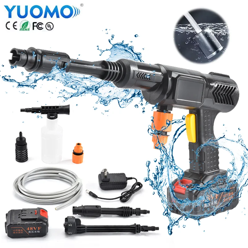 Wholesale Customized Rechargeable Car Washer Portable Lithium Battery 96V Car Washer High Pressure Car Wash Gun Equipment