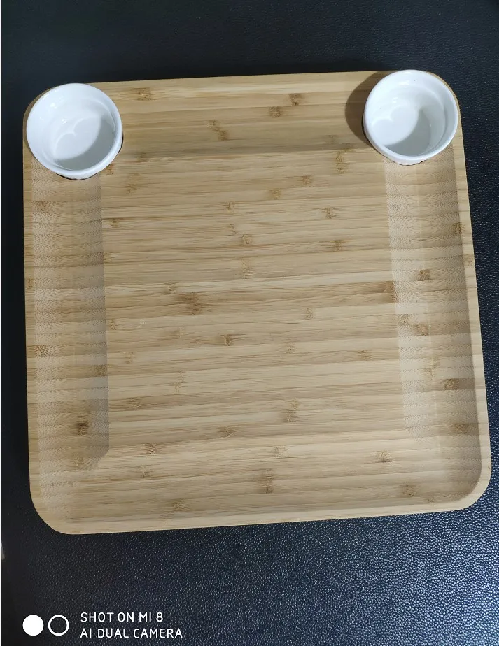 Cheese Board and Cutlery Set with  includes 2 slate labels and  chalk Bamboo Charcuterie Platter and Serving Tray for Wine