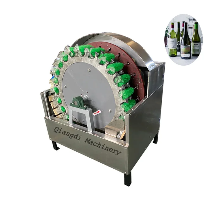 Semi Automatic Rotary Cosmetic Nail Polish Glass Water Label Washer Bottle Brushing Machine