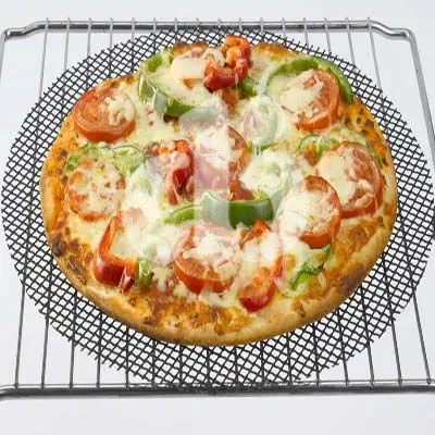 Heat Resistant Non Stick Round BBQ Baking Mesh Mat Reusable Mesh Baking Tray