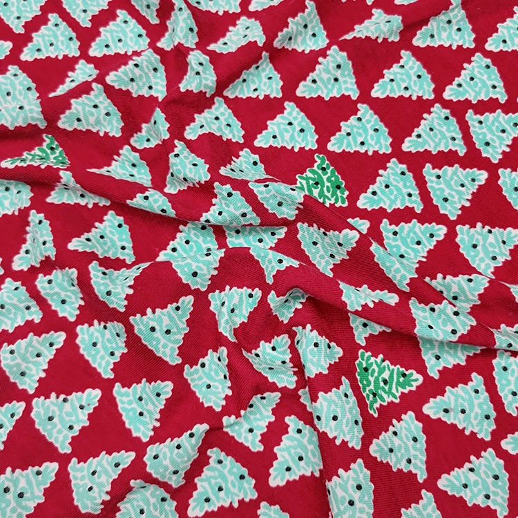 Certificated Skin Friendly Organic Cotton Modal Printed Jersey Fabric For T Shirt