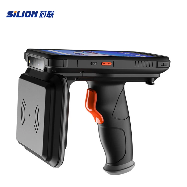 Silion RFID Handheld Mobile PDA Device Long Distance 9000mAh Battery Built In Antenna UHF RFID Handheld Reader