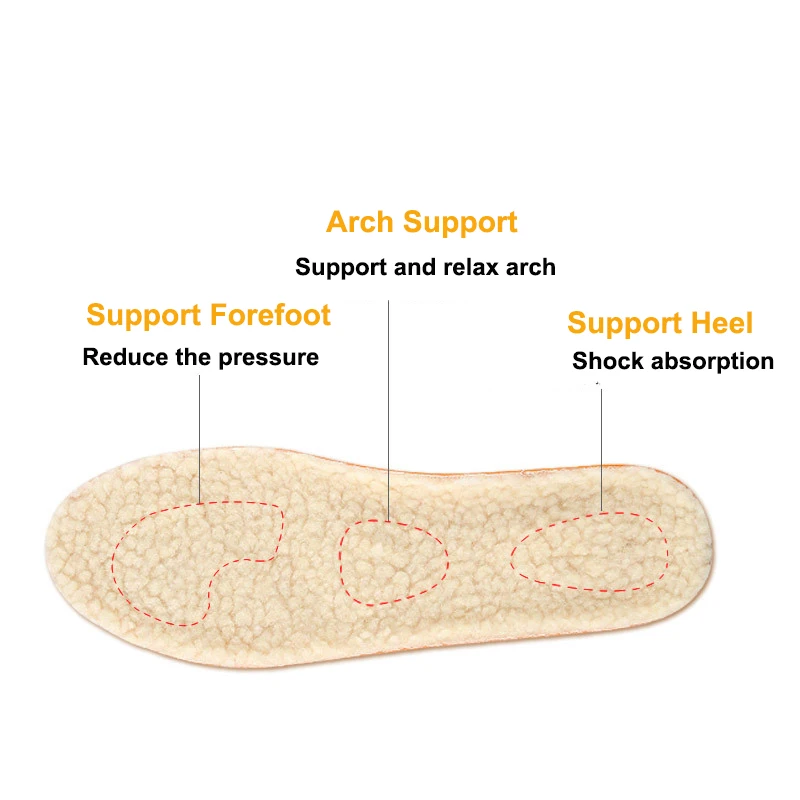 new arrival Thermal Insoles Women winter Thick Warm Insoles For Shoes Men Shockproof heated shoe insole