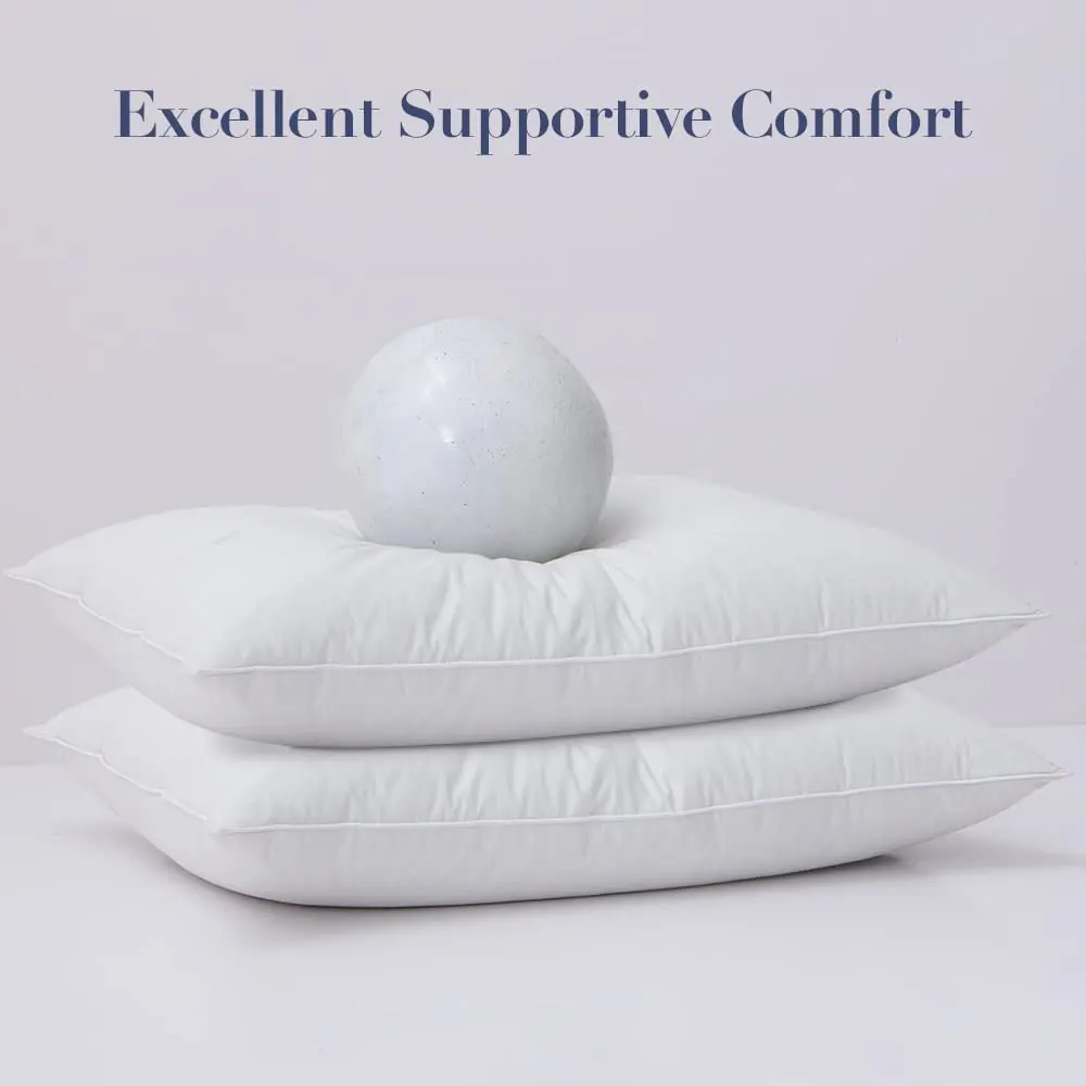 Luxury Hotel Home Comfortable Fluffy Wholesale pure cotton fabric goose feather pillow Sofa Sleep Bed Pillow