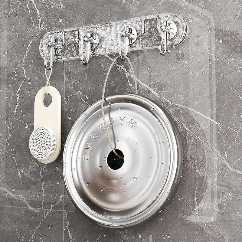 Household Double-Sided Adhesive-Stick Bathroom Wall Hooks No Punching Traceless Strong Wall Hooks