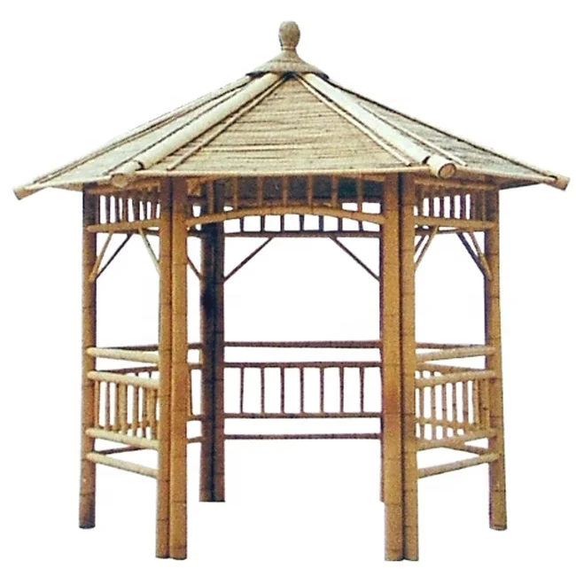 Big Outdoor Bamboo Gazebo Bamboo Pergola, Bamboo Gazebo House Outdoor