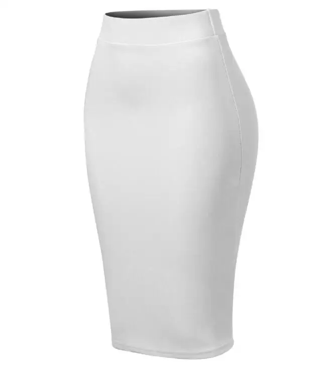 Юбка-карандаш Женская однотонная, классическая офисная элегантная облегающая Повседневная до колен, в английском стиле