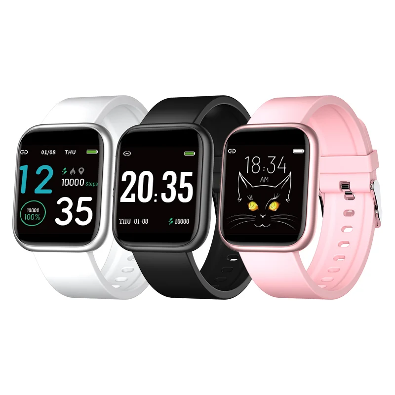 Heart Rate HR Smart Watch Sport Waterproof Reminder Fitness Tracker Smartwatch Touch Screen Body Temperature Monitoring