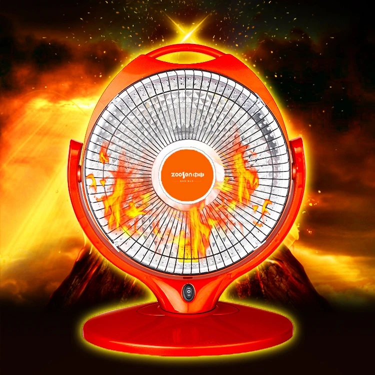 Fan Shaped Electric Heater Household Halogen Heater Home Indoor Use Carbon Fiber Table Heaters 600W