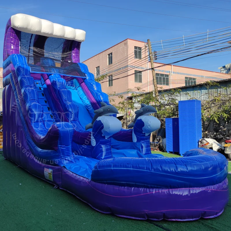 Adult children inflatable dry slide outdoor inflatable water slide pool inflatable waterslide