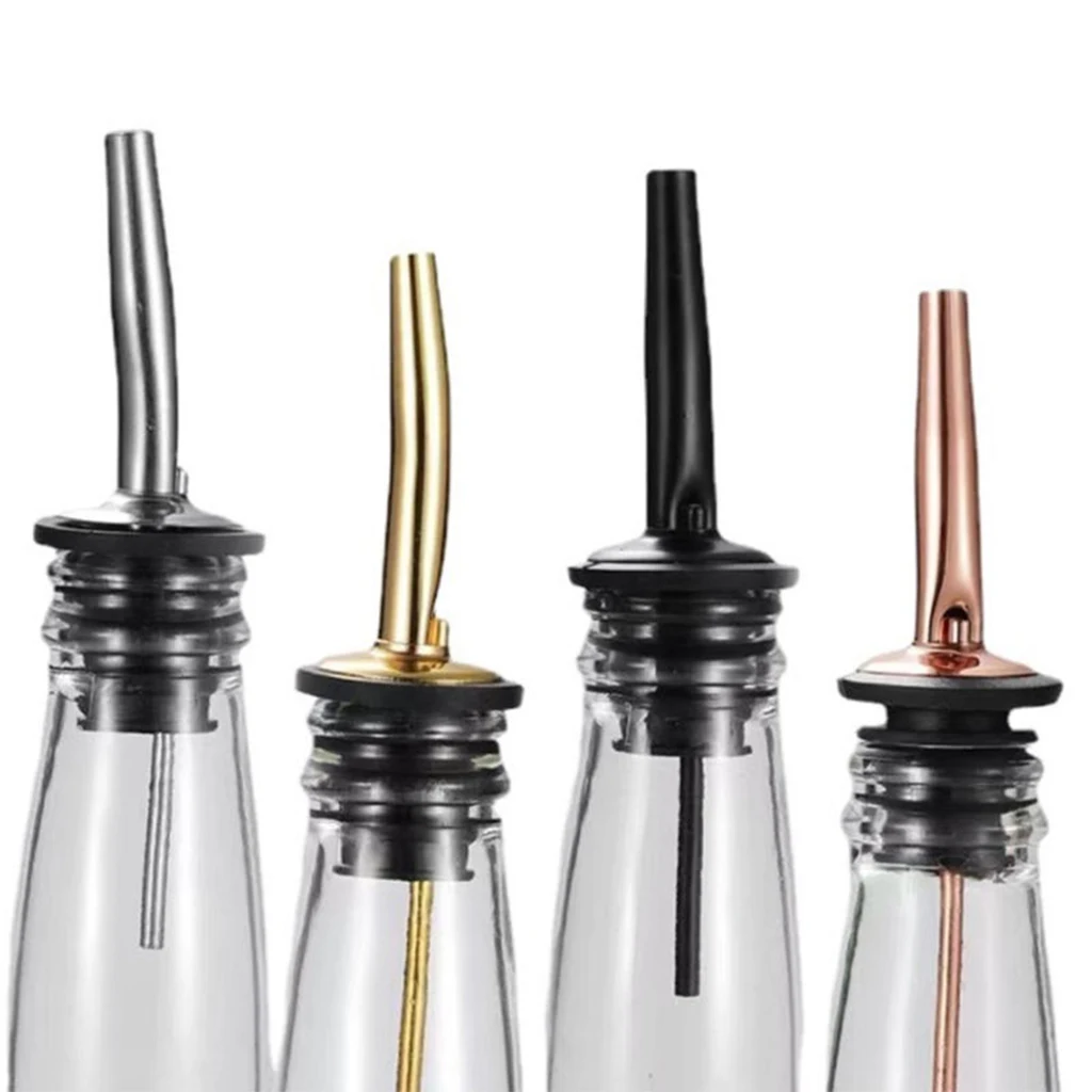 2023 Amazon best seller Stainless Steel Rose gold stainless steel liquor oil bottle wine aerator pourer and stopper with cover