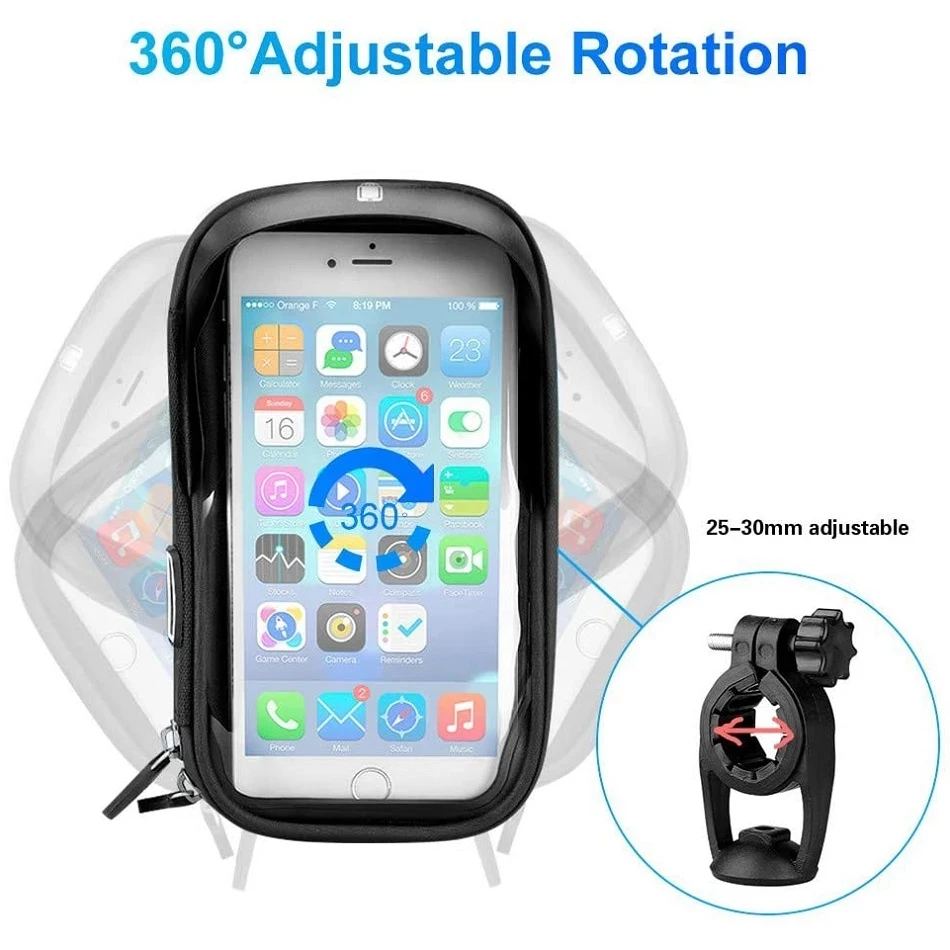 Waterproof Phone Holder Motorcycle Bike Cycling New Touchable Screen Bicycle Phone Holder