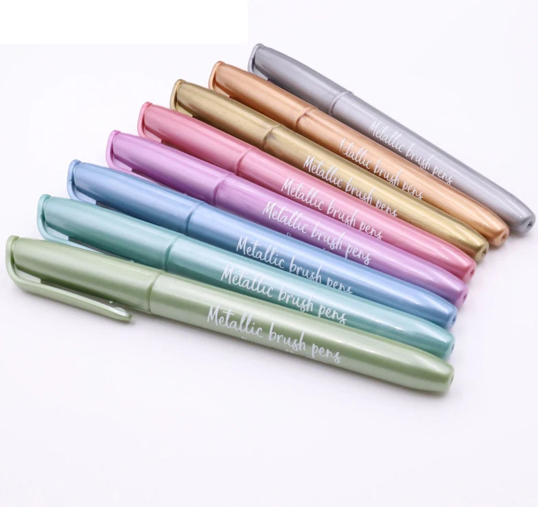 Metal Color Ink Water Base Non Toxic Child Safe Metallic Pen For Glass Rock Ceramic Wood Plastic Balloon Paper