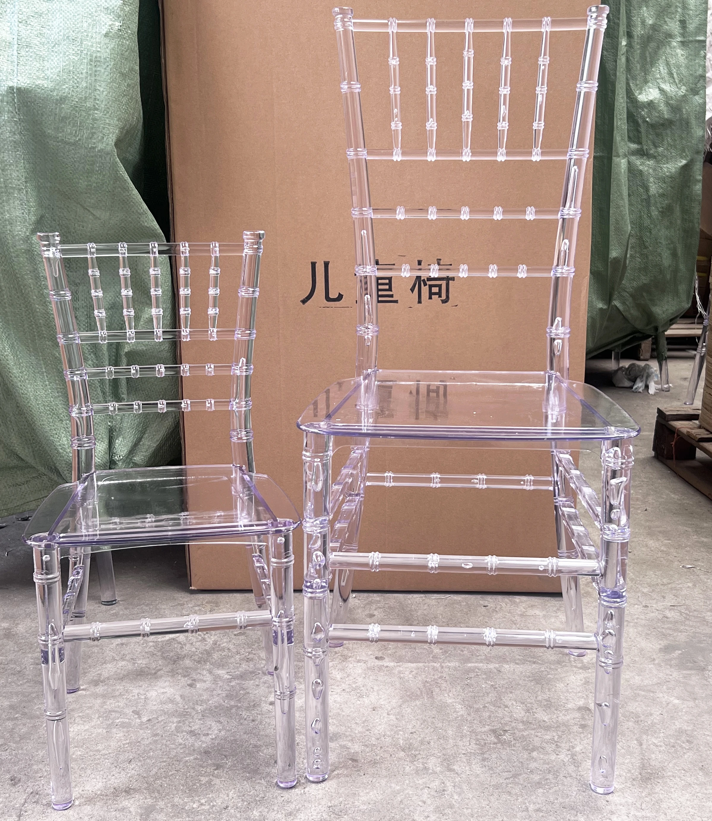 12 Years Manufacture Supply Quality Stacking event party Wedding clear resin Chiavari Chairs