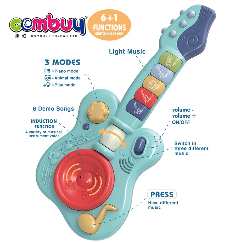 Induction music 6+1 function children electric toy guitar