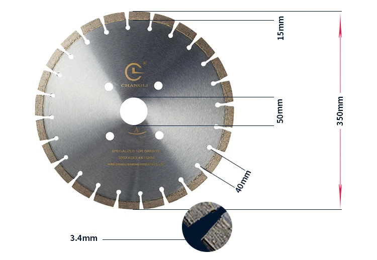 Changli factory power tools 350mm 14inch diamond saw blade cutting granite marble abrasive disc