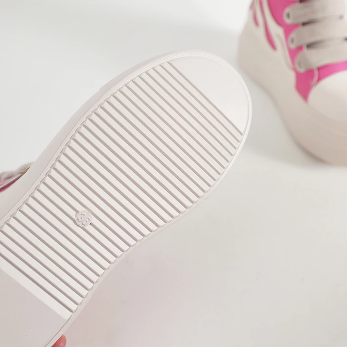 New Arrivals PU Shoes Luxury Trainers Ankle Lace Up Women Sneakers High Top Platform Streetwear Flats Black Sneakers Boots