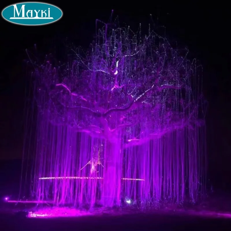 Single Straighten 1.0mm Side Glow RGBW Fiber Optic Light Kit for Avatar Tree Lighting Decoration