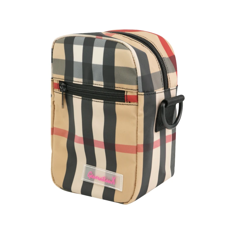 Винтажная мини-сумка-мессенджер для телефона плечевой ремень Классические полоски спортивные мужские из прочного