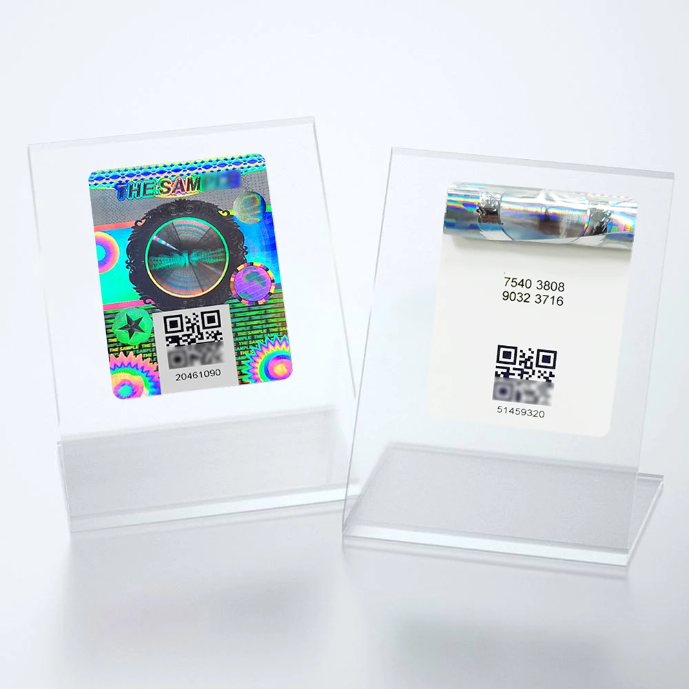 Custom Logo Laser-Etched Hologram Labels Anti-Theft Holographic Label Sticker Manufacturer