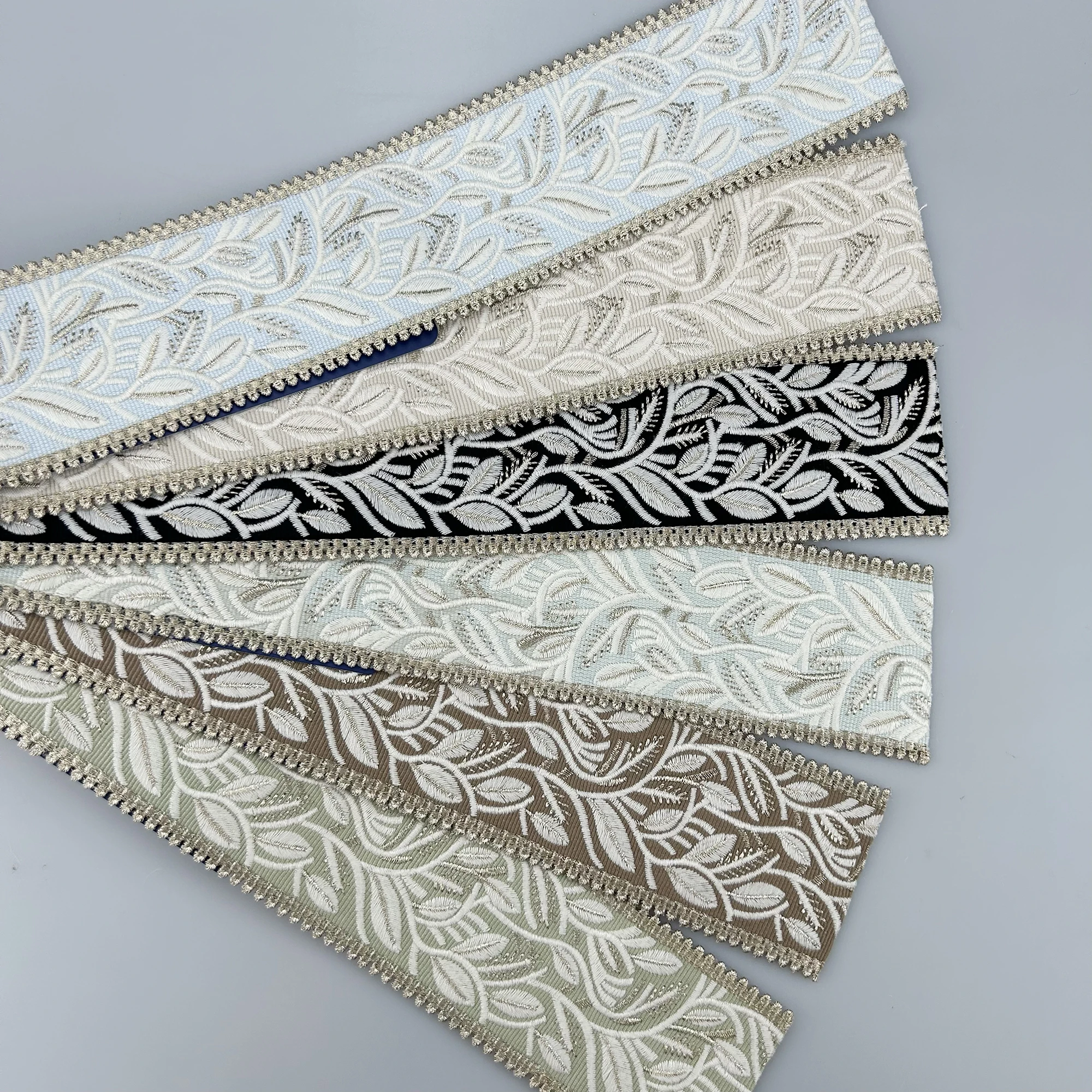 Manufacturers Width 6cm Embroidery Flower Accessories Sewing Ribbon for Curtain Sofa Decorative Edge