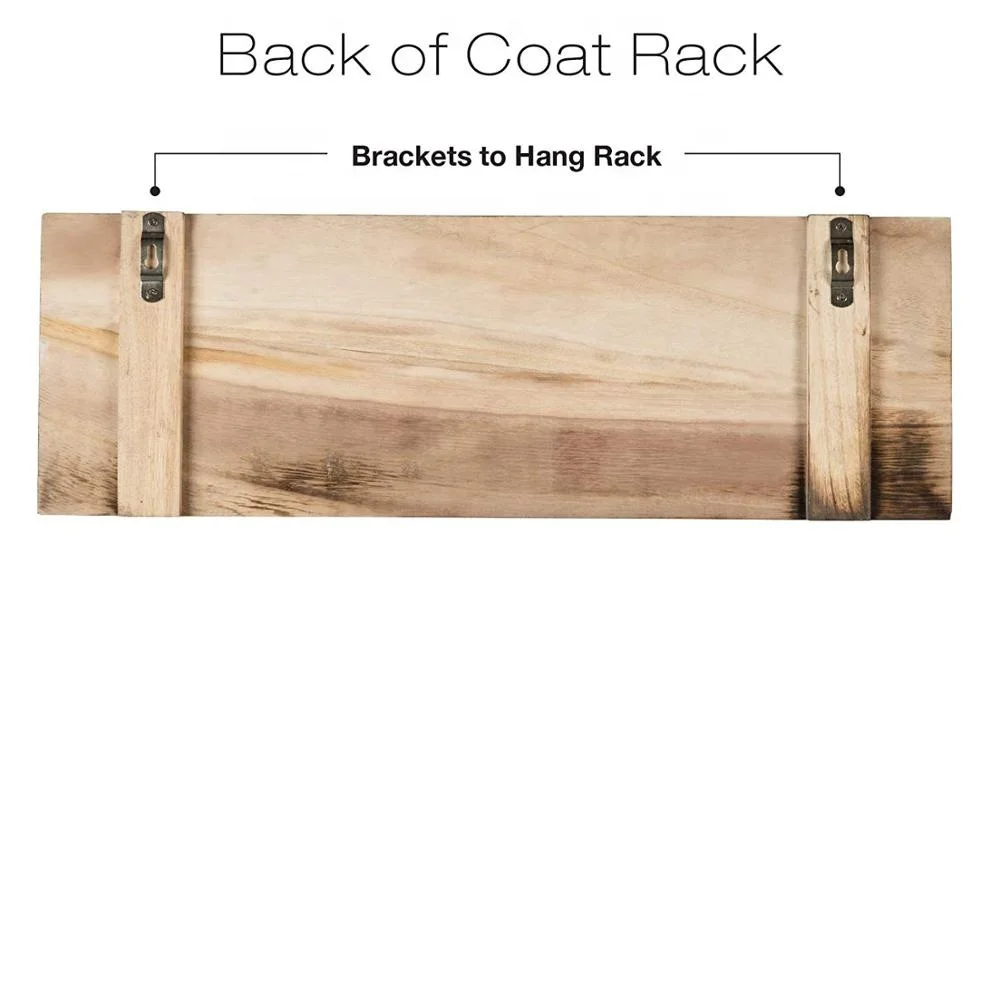 IEBI wood craft products Wall Mounted Hanging with hooks, Coat rack, hat organizer, key holder for Entryway, Mudroom and more