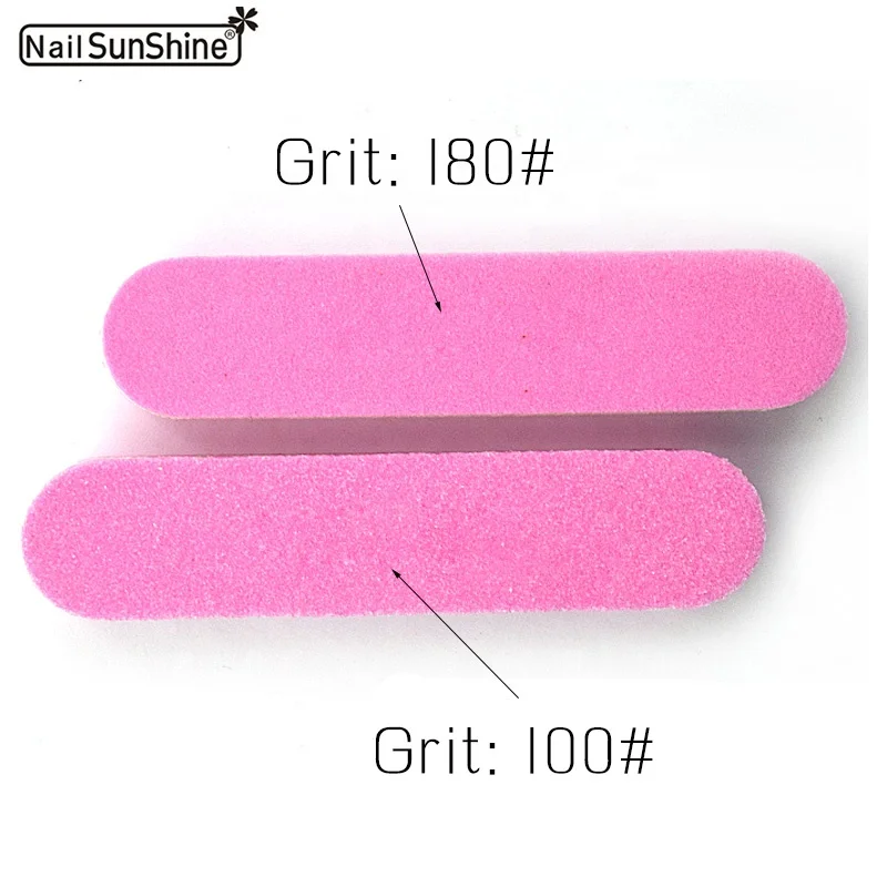 Highly elastic  nail buffer sponge small straight sanding nail files 6 colors double side  nimi nail buffer