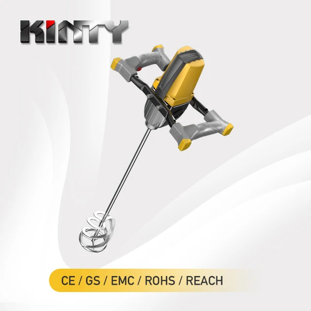 KINTY Mini Electric Hand Mixer Home Use 1700w Small Shaft Paddle Type Concrete Mixer With Electricity For Paint Plaster