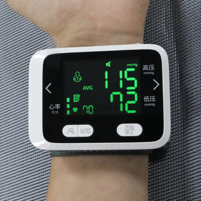Portable automatic wrist blood pressure monitor blood machine meter monitor de pressao arterial de pulso tensiometro de muneca