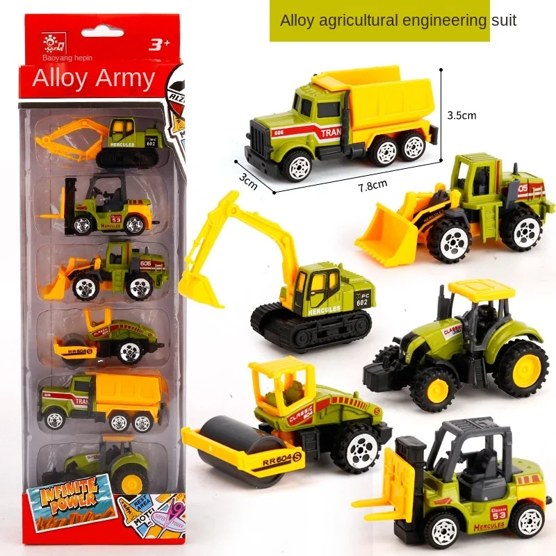 Детский автомобиль Фермер игрушка набор От 1 до 3 лет для маленьких мальчиков игрушка автомобиля металла монтируемая Автомобильная Модель Экскаватора