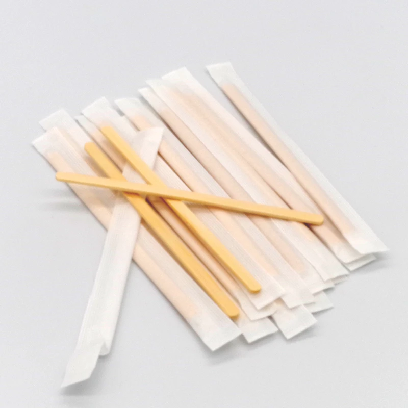 Одноразовая бамбуковая мешалка для кофе, деревянная мешалка для кофе