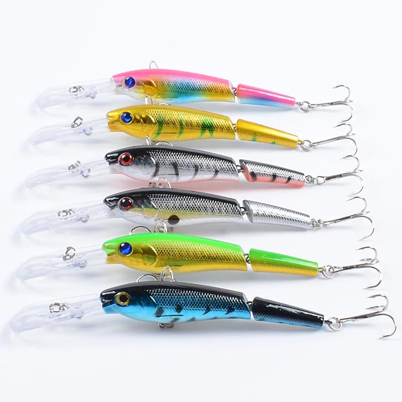 Рыболовная приманка swimbait 133 мм 13 4g совместный с разноцветными шнурками Рыба Гольян приманок для рыбалки в море baitstrong Крючки приманки depth0.5m-3