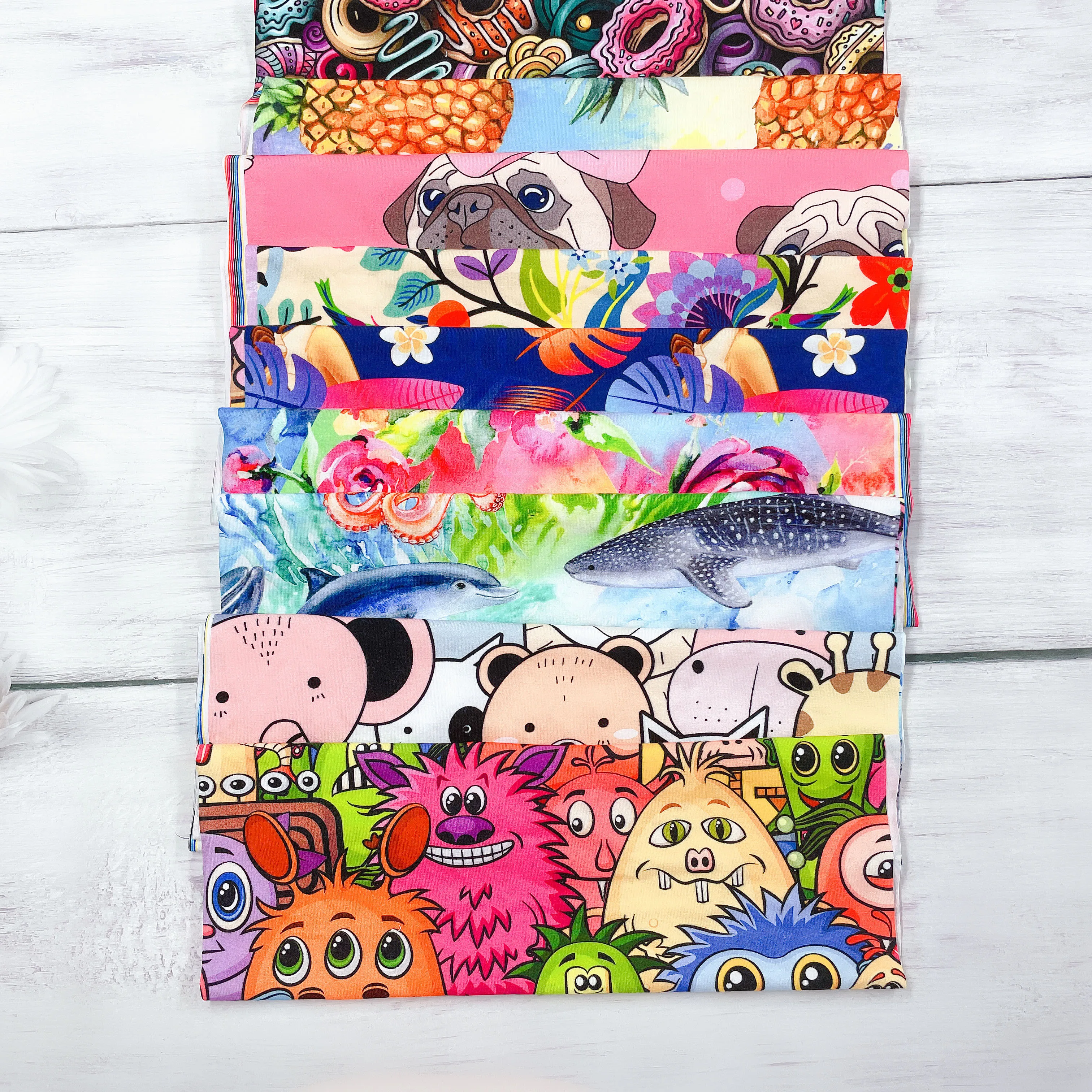 High Quality Comfort Custom Digital Printing 95% Cotton 5% Lycra Spandex Fabric With No Moq For Baby Clothing