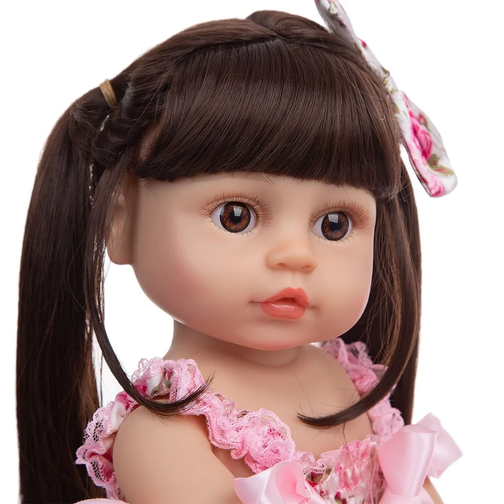KEIUMI Reborn Dolls 55 CM Full Body Silicone Toddler Girl Dolls DIY Long Hair Playmate Toys
