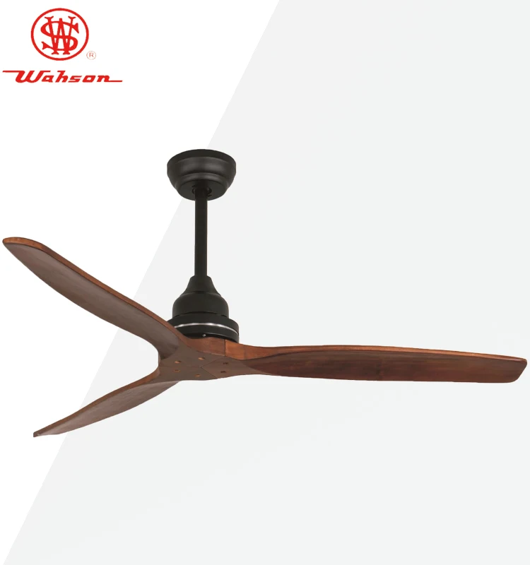 Stylish 52 Inch Solid Wood Blades Ceiling Fans Best Price AC/DC Ceiling Fan 100% Copper Motor Bring Strong Airflow S52-309B
