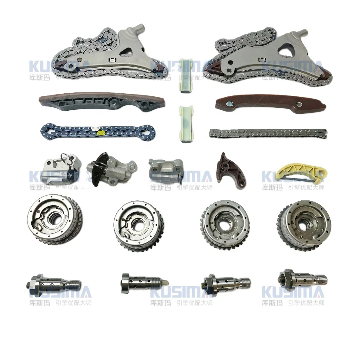 100% test Complete Timing chain kit with VVT gears for 276 Mercedes Benz M276 3.5 old type big bore small bore 6cyl A2760501616