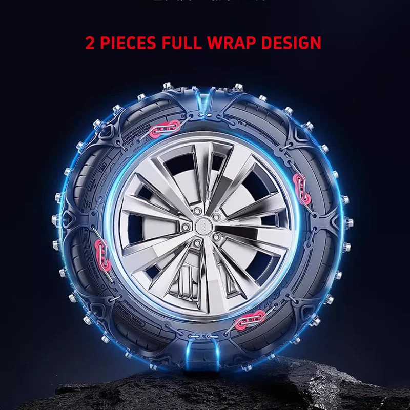 Winter hot selling full wrap bull tendon vehicle mud sandy snow tire chains anti skid snow chains for 165~275 car tires