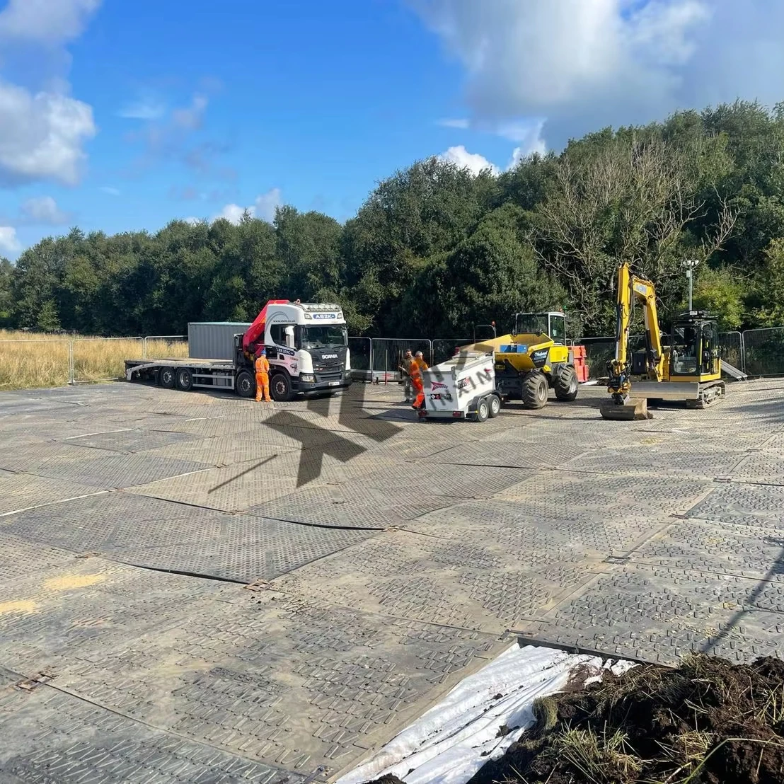 eco-friendly hdpe uhmwpe excavator ground protection mat 4x8