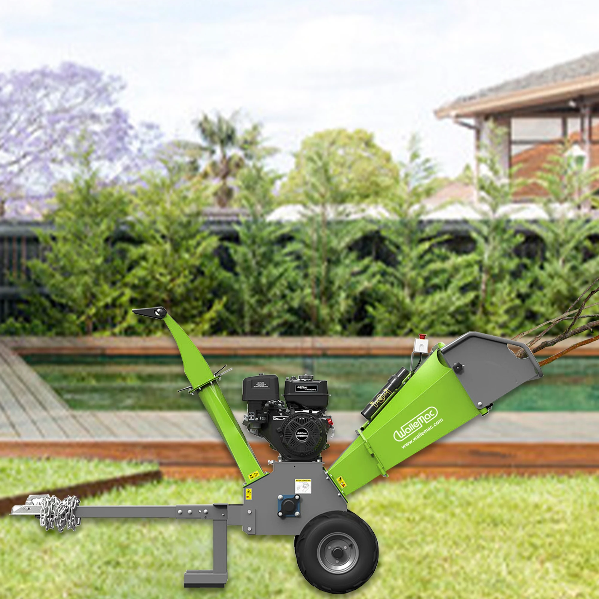 China wood chipper wood cutting machines Gasoline Engineer Power Wood cutting forrest machine outdoor machine