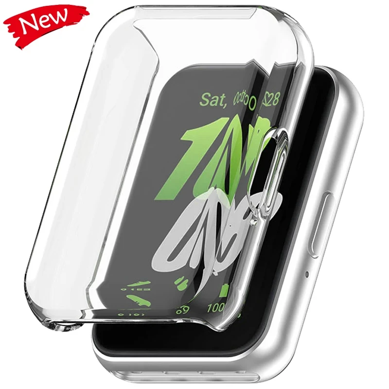 Tempered Glass Case For Samsung Galaxy Fit 3 Full Coverage Bumper Protective TPU Cover Screen Protector Watch Fit3 Accessories