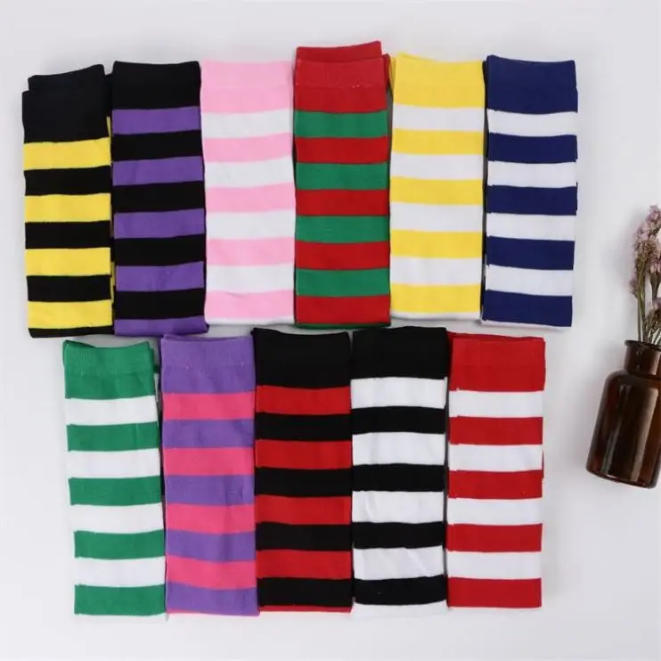 Japanese cosplay anime wide striped overknee socks sexy wild striped long tube bottoming socks