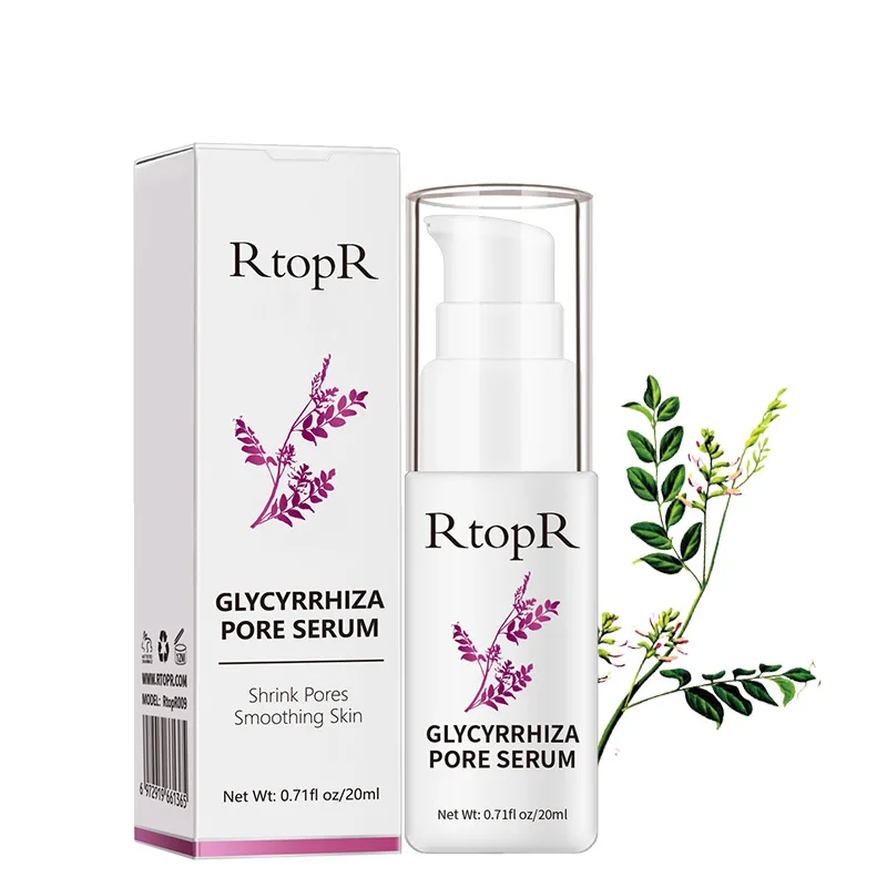 RtopR Glycyrrhiza Pore Refining Serum Quickly And Effectively Shrinks Pores Deeply Repairs Whitening Skin Enhances Facial Shine