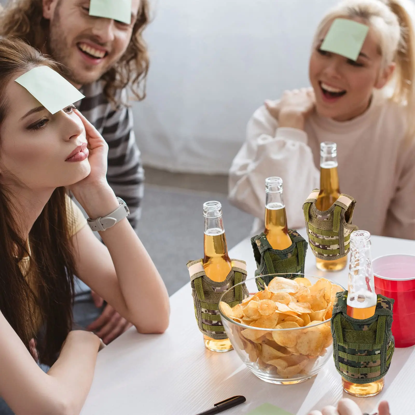 Tactical Mini Bottle Vests Molle Drink Jacket mini tactical vest beer cooler with Adjustable Shoulder Straps