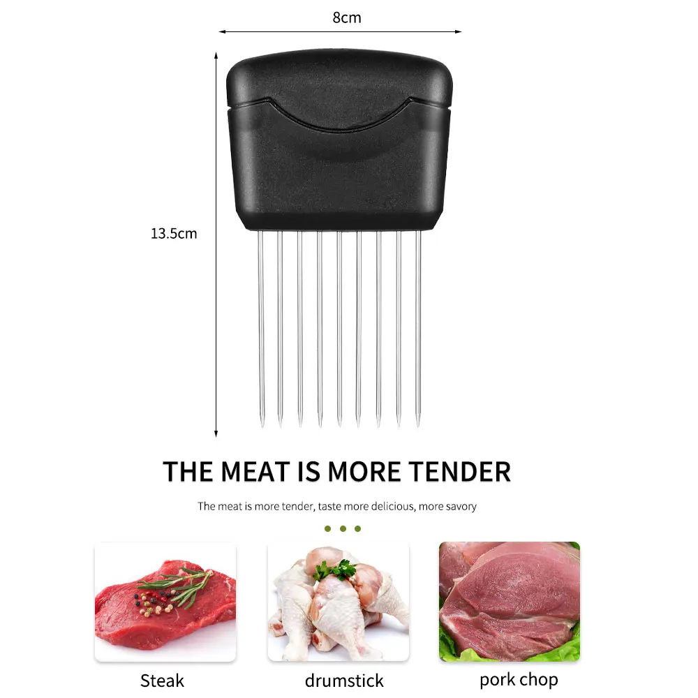 Hot Selling Stainless Steel Food Slice Onion Needle Onion Fork Vegetables Fruit Slicer Tomatoes Cutter Cutting Safe Holder