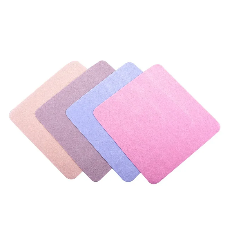 Microfiber cloth cleaner custom pink glasses cleaner cloth printed pouch bags