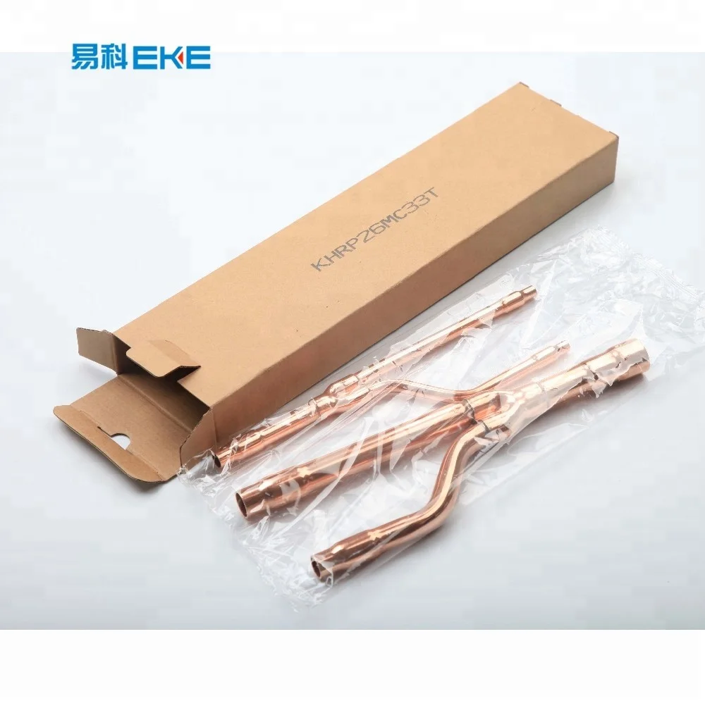 Copper disperse pipe Y branch copper manifold copper tube for VRF/VRV SYSTEM Air conditioner use OEM