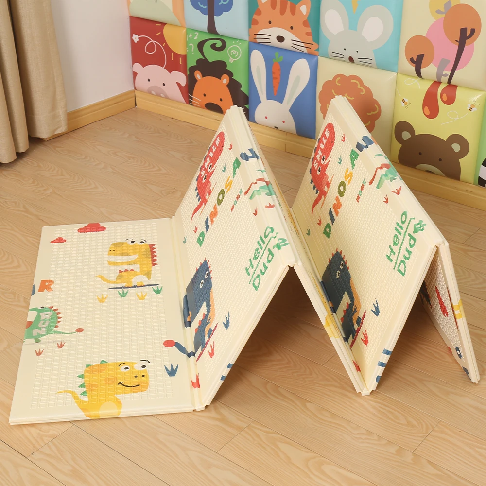 Пользовательский водонепроницаемый складной коврик для ползания малышей из пенополиуретана, большой детский игровой коврик для ребенка