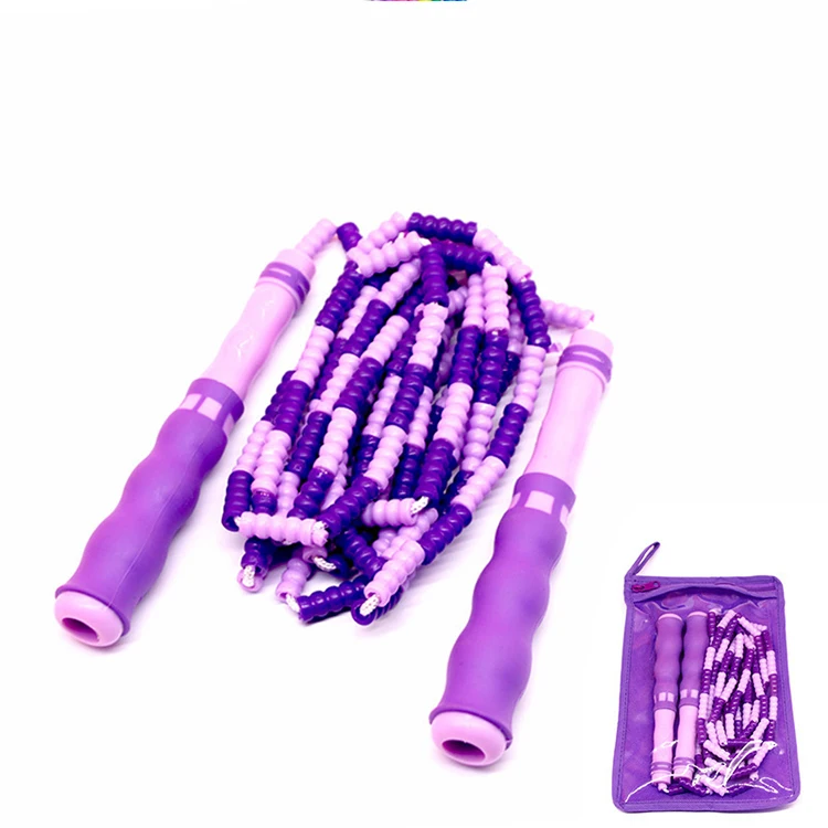 Factory Direct Supply Nylon Beaded Jump Ropes For Fitness Adjustable Length Skipping Rope With Wholesale Price