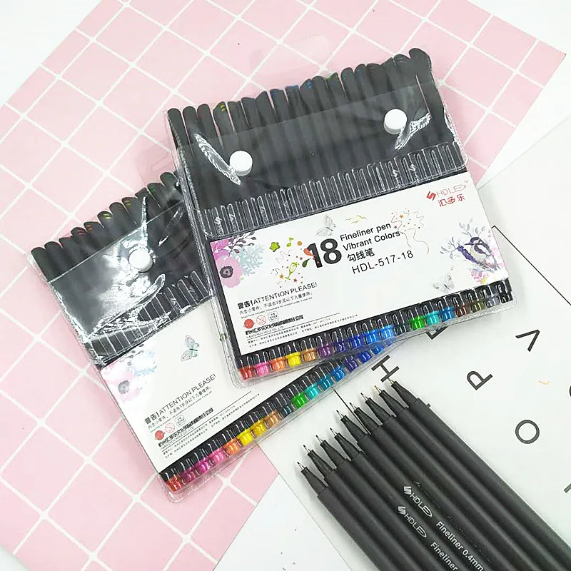 0.4mm Micron Liner Fineliner Pens for Metallic Marker Draw Pen Color Architecture Sketch Marker Art Set Stationery