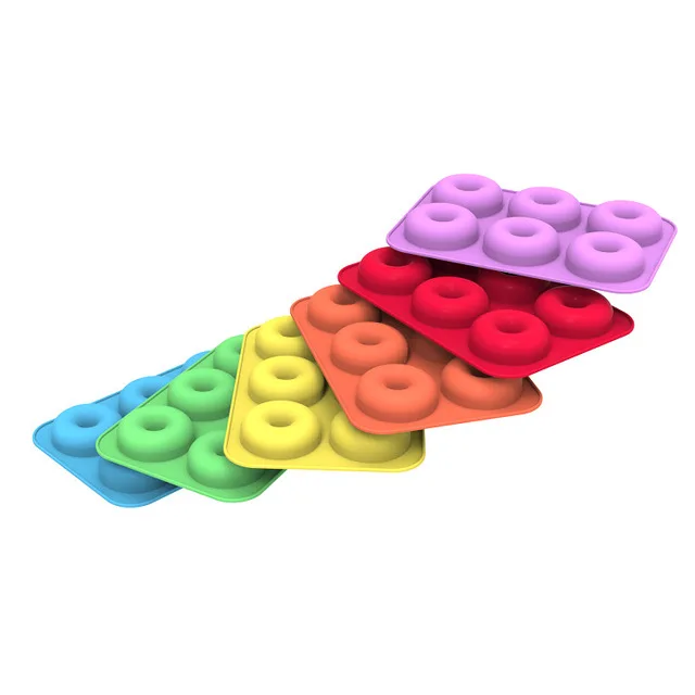6 cavities donut silicone cake tools baking molds accessories mould stencils